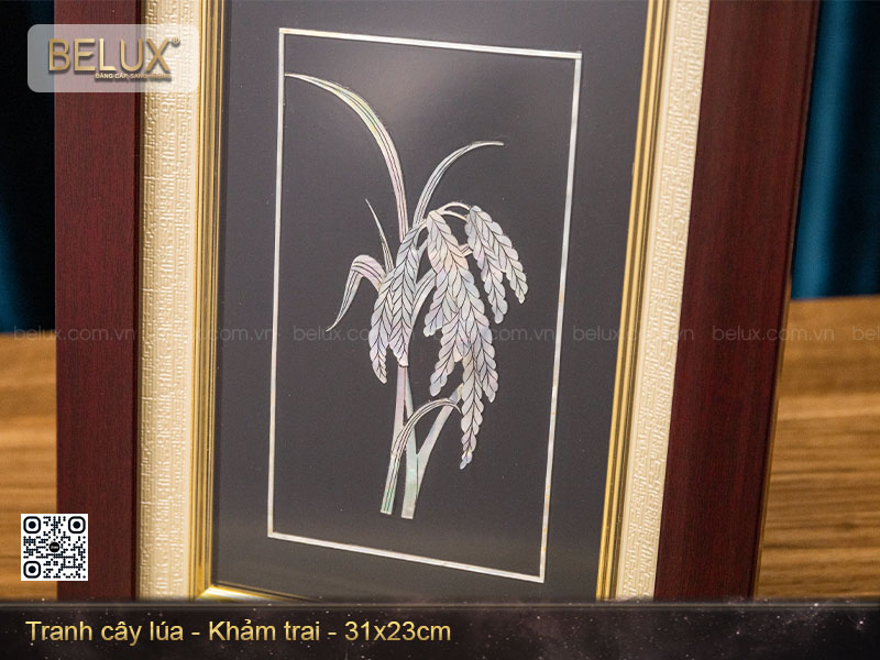 Tranh cây lúa khảm trai&nbsp;